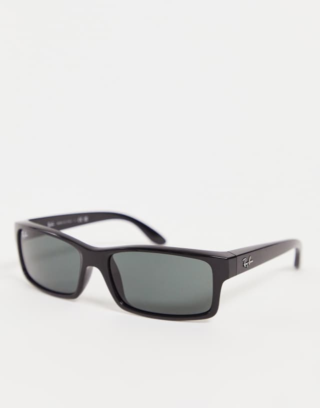 Ray-Ban slim square sunglasses in black