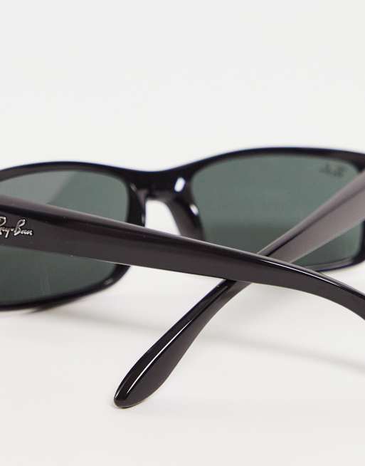 Ray-Ban slim square sunglasses in black | ASOS