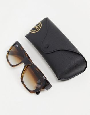 Ray-Ban square lens sunglasses in tortoise shell