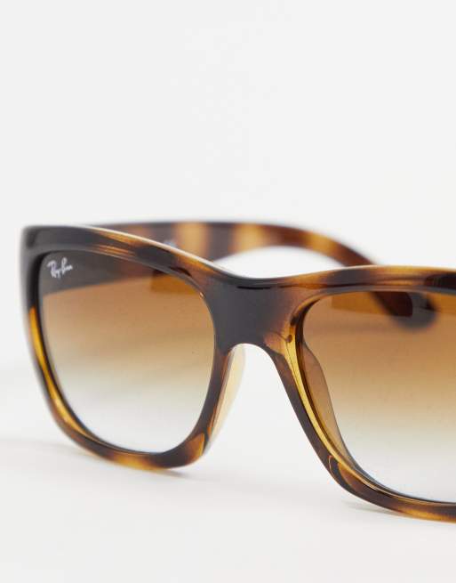 Ray-Ban square lens sunglasses in tortoise shell | ASOS