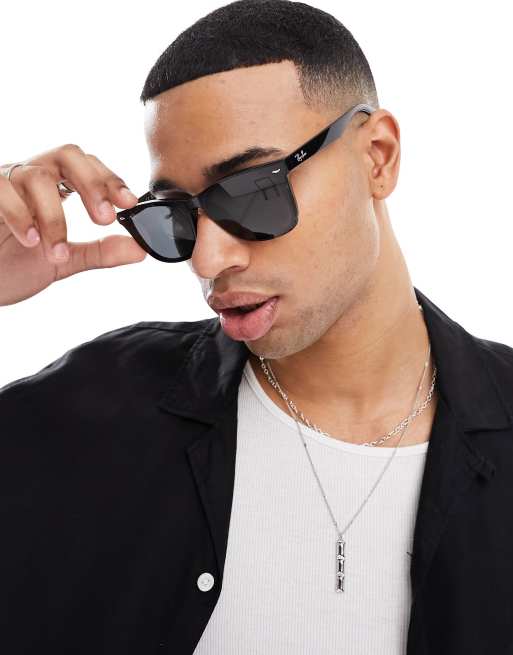 All black wayfarer sunglasses best sale