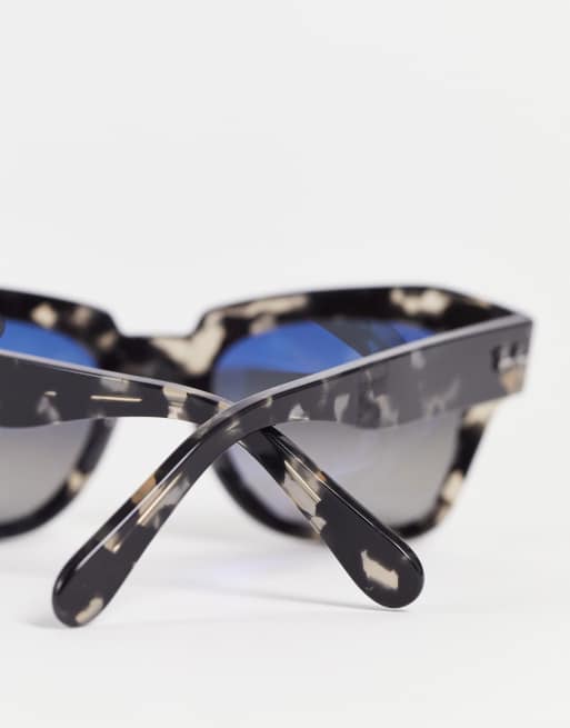 Ray-Ban – State Street – Eckige Sonnenbrille in Schwarz/Grau im Schildpattdesign, ORB2186, 3 von 4