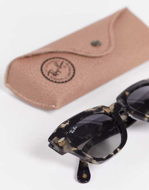 Ray-Ban - State Street - Firkantede solbriller i sort og gråt skildpaddemønster - ORB2186, 4 af 4