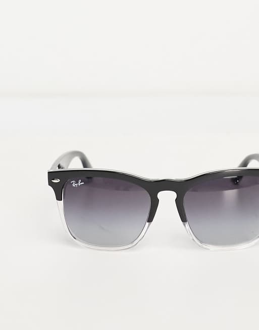 Ray-Ban - Steve Wayfarer - Festival - Sorte og gennemsigtige solbriller, 3 af 4
