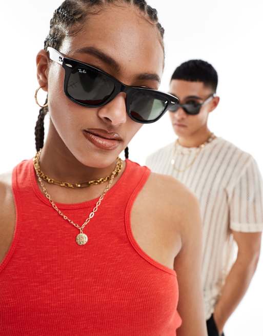 Ray-Ban – Svarta, klassiska wayfarer-solglasögon, 0RB2140 , 4 av 4