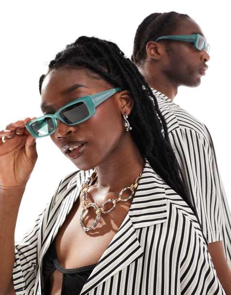 Ray-Ban Teru rectangle sunglasses in green - view 1
