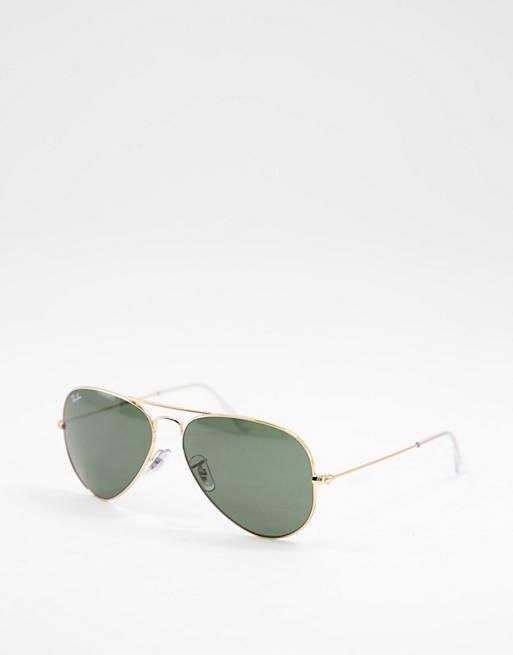 Ray-Ban unisex aviator sunglasses in gold 0RB3025