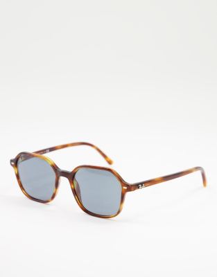 Ray-Ban unisex john round sunglasses in brown 0RB2194 | ASOS