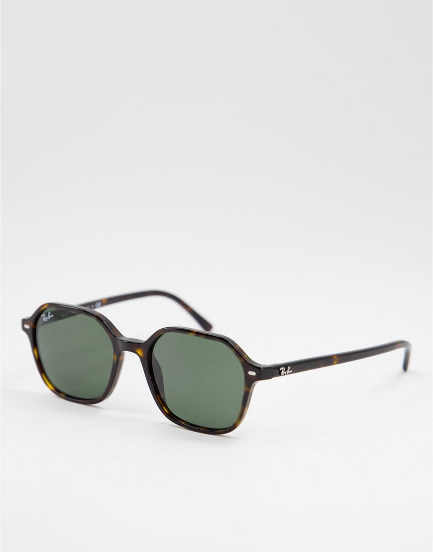 Ray-Ban unisex john square sunglasses in brown 0RB2195