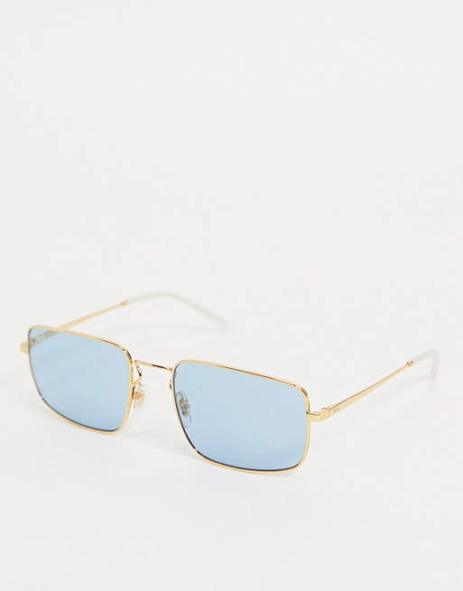 Ray-Ban unisex photochromic square sunglasses in gold 0RB3669