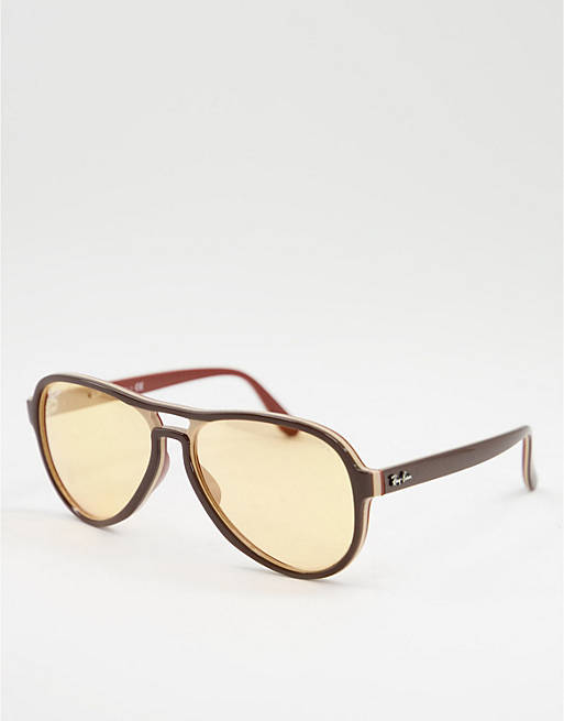 Ray-Ban unisex pilot 70's aviator sunglasses in brown 0RB4355