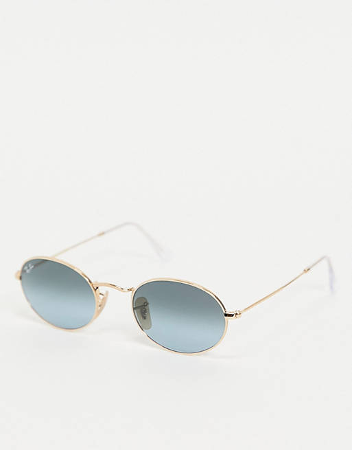 Ray-Ban unisex round sunglasses in gold 0RB3547