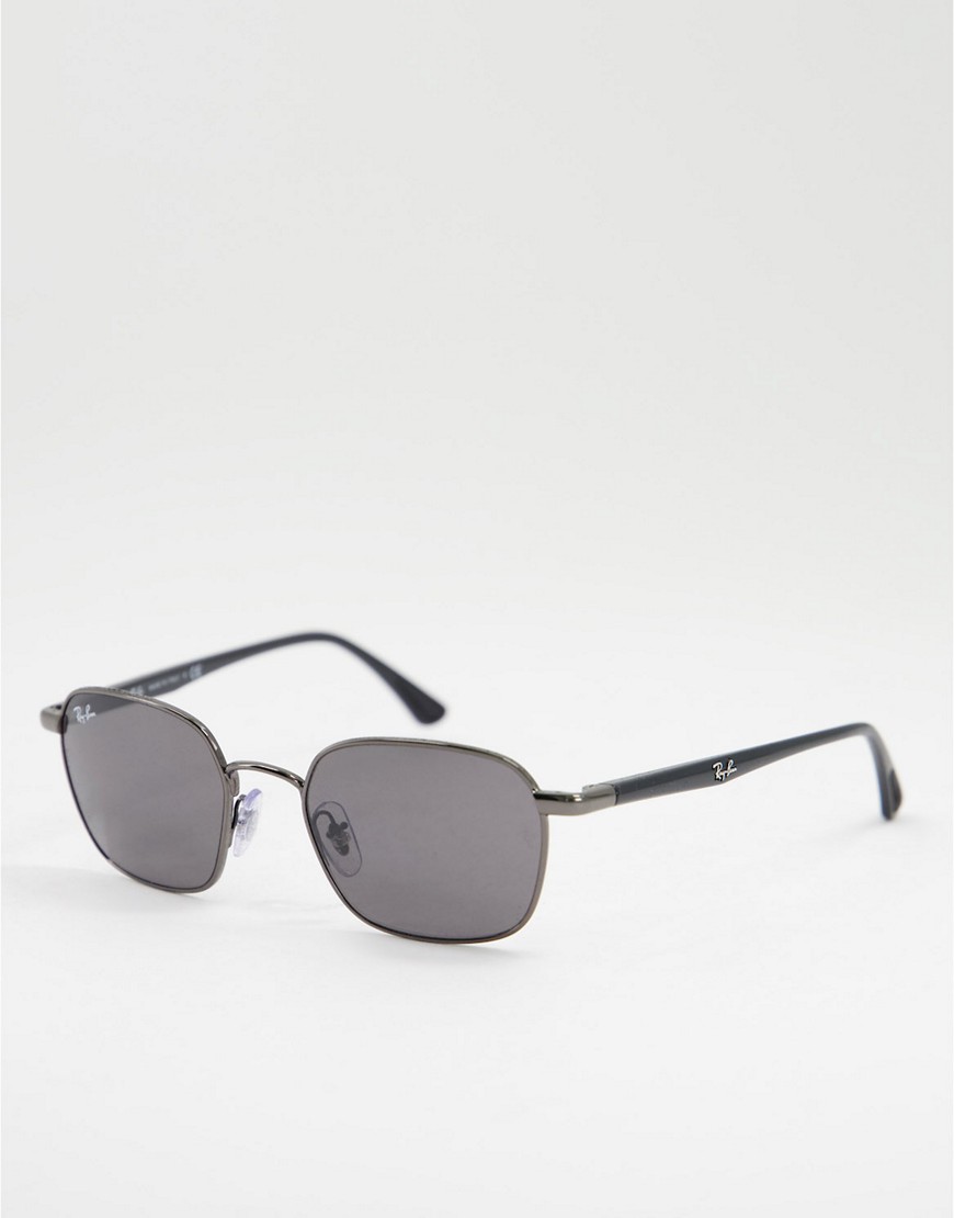 Ray-Ban unisex square sunglasses in silver 0RB3664