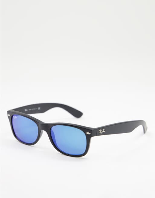 Ray Ban unisex wayfarer flash square sunglasses in black 0RB2132 ASOS