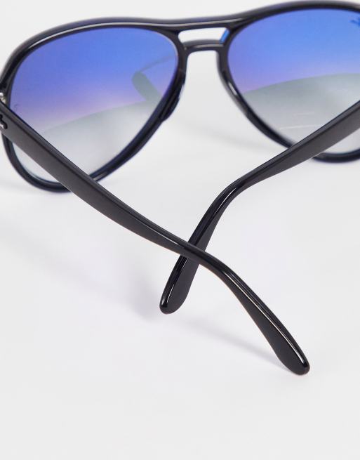 Ray-Ban – Vagabond – Pilotensonnenbrille im Stil der 70er in Schwarz-Blau , 2 von 4