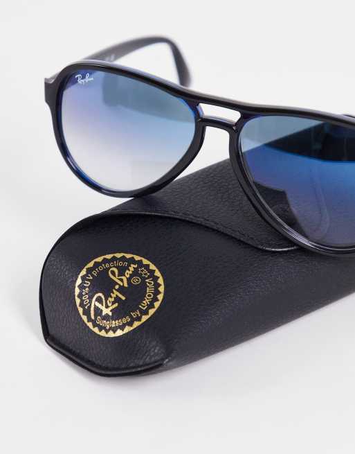 Ray-Ban – Vagabond – Pilotensonnenbrille im Stil der 70er in Schwarz-Blau , 4 von 4