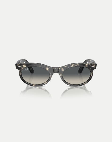 Ray-Ban - Wayfarer - Lunettes de soleil ovales à verres gris - Havane gris - view 1