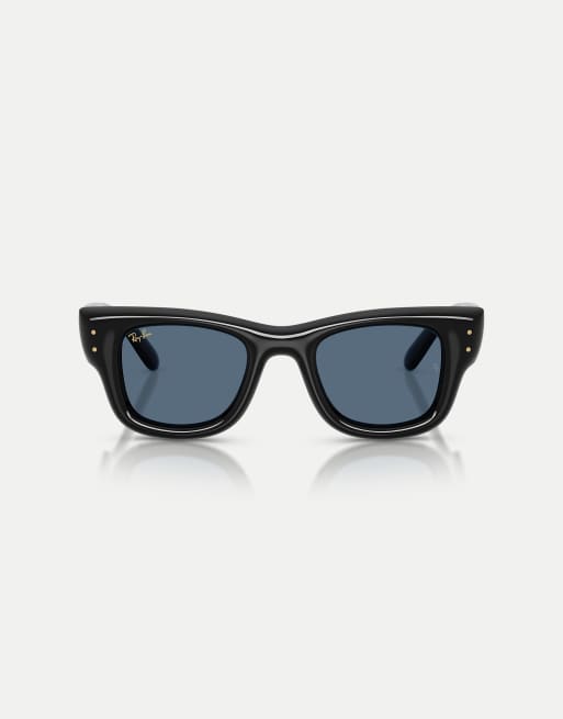 Ray-Ban - Wayfarer Puffer - Lunettes de soleil carrées à verres bleus - Noir, 2 de 3