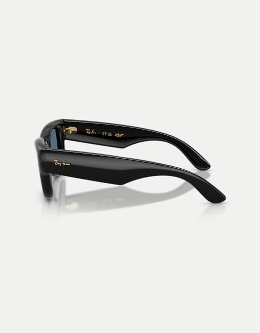 Ray-Ban - Wayfarer Puffer - Lunettes de soleil carrées à verres bleus - Noir, 3 de 3