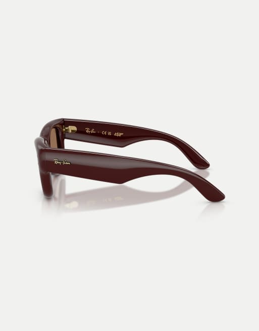 Ray-Ban - Wayfarer Puffer - Occhiali da sole squadrati marrone scuro con lenti marroni, 4 di 4