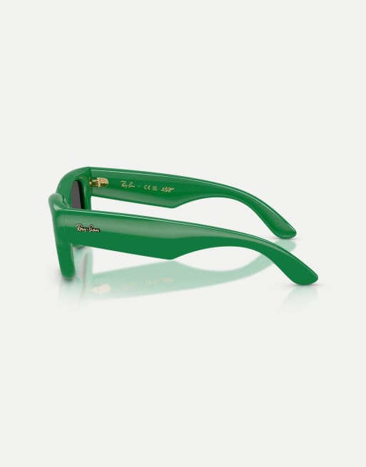 Ray-Ban - Wayfarer Puffer - Occhiali da sole squadrati verdi con lenti nere, 3 di 3