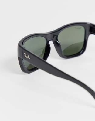 Ray Ban Wayfarer Sonnenbrille Mit Dickem Gestell In Schwarz Asos