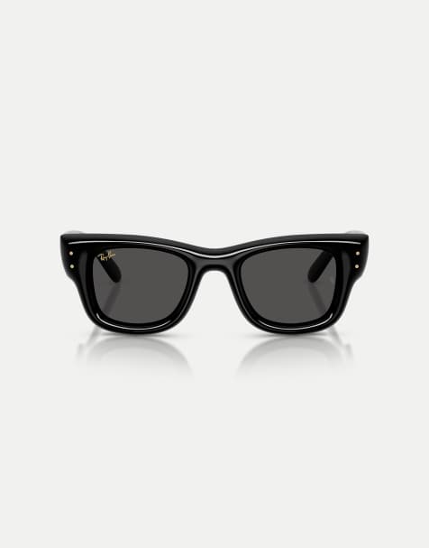 Ray-Ban A$AP Rocky Wayfarer puffer square sunglasses with black lens in black