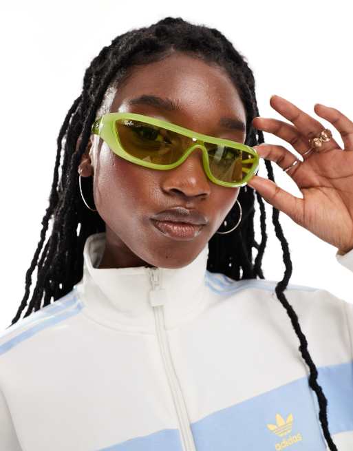 Ray-Ban Xan racer sunglasses in green, 2 of 4