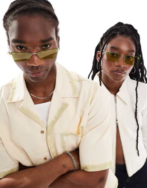 Silver metal sunglasses deals