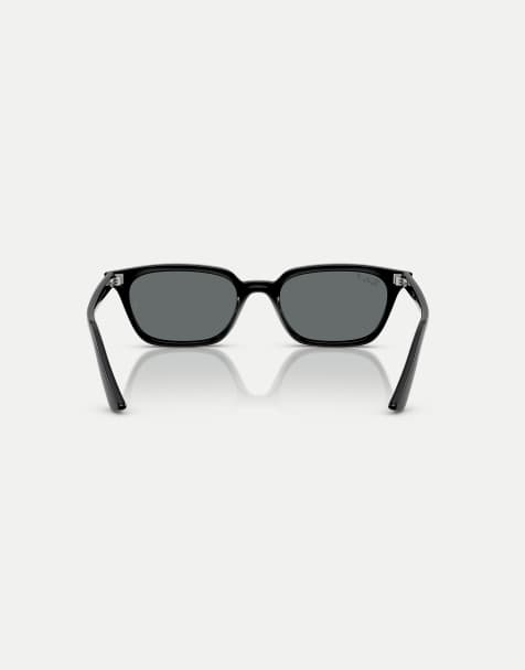 Ray-Ban Zaya  rectangle polarised sunglasses with grey lens in black - view 1