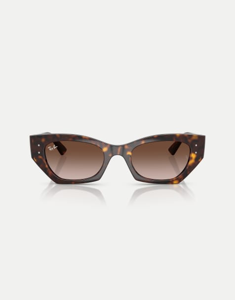Ray-Ban Zena  irregular sunglasses with brown lens in havana