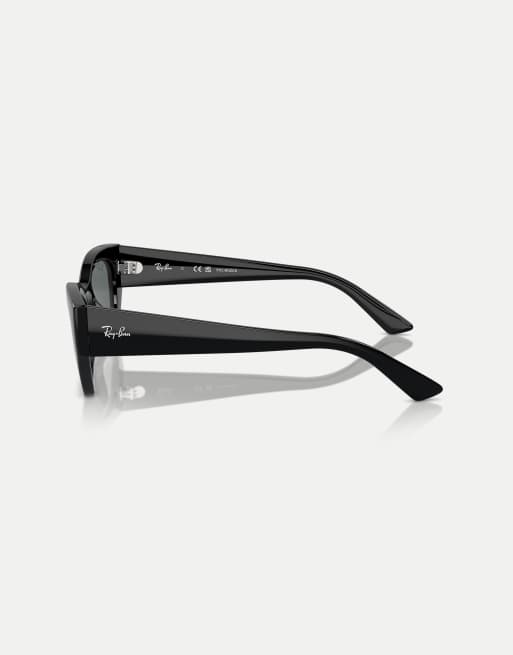 Ray-Ban - Zena - Lunettes de soleil irrégulières à verres polarisés gris - Noir, 4 de 4