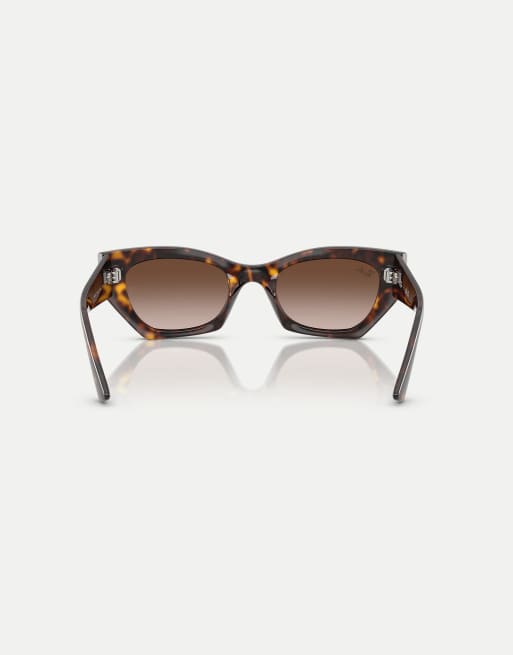 Ray-Ban – Zena – Ungleichmäßige Sonnenbrille in Havana mit braunen Gläsern, 2 von 4
