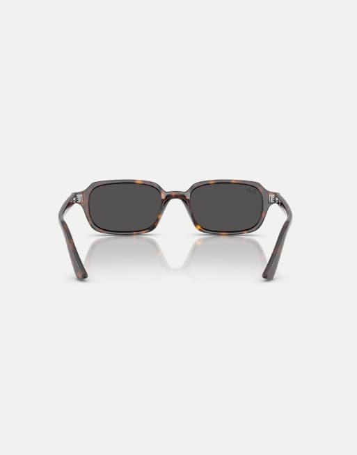 Ray-Ban – Zuri – Rechteckige Sonnenbrille in Havana mit grauen Gläsern, 3 von 3