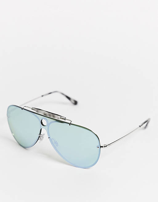 Rayban 0RB3581N aviator mirrored sunglasses