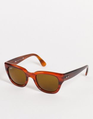 Rayban 0RB4178 chunky frame sunglasses in brown