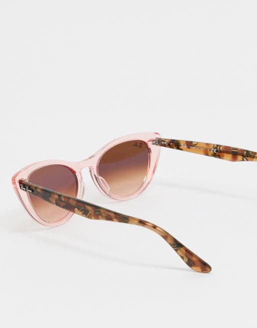 Rayban Lunettes De Soleil œil De Chat Rose Asos