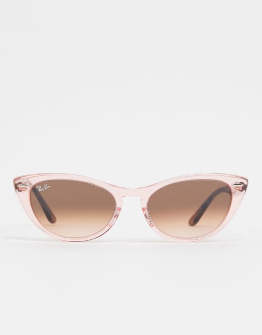 Rayban Lunettes De Soleil œil De Chat Rose Asos