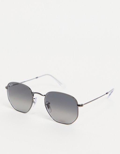 Ray-Ban unisex round sunglasses in grey 0RB3548N