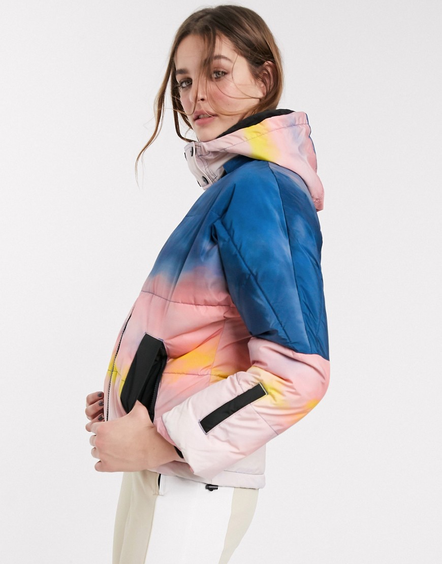 Разноцветная горнолыжная куртка с принтом Topshop-Мульти
