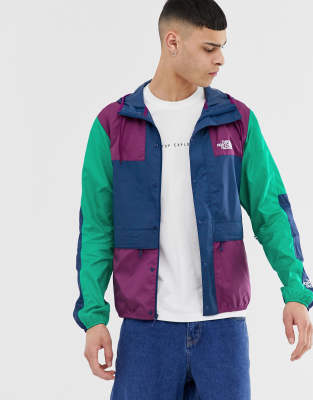 фото Разноцветная куртка the north face 1985 seasonal mountain-фиолетовый