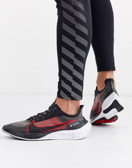 nike running zoom gravity in black and rose gold