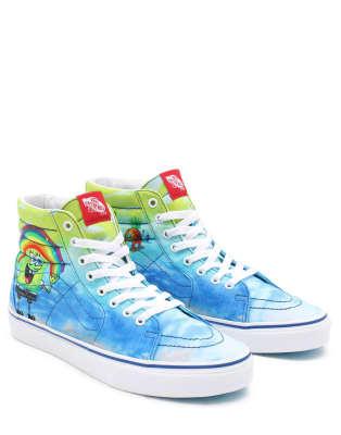 фото Разноцветные высокие кроссовки vans x spongebob sk8-hi imagination-multi