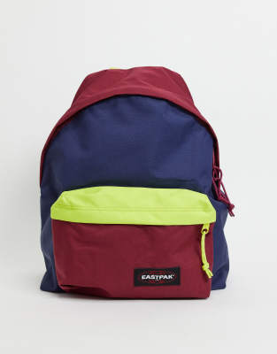 фото Разноцветный рюкзак в стиле колор-блок eastpak padded pak'r-многоцветный