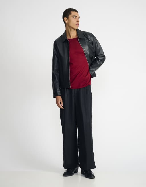 Real leather zip through jacket, 4 of 5