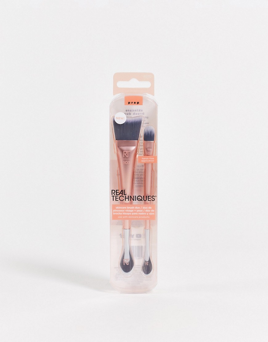 Real Techniques Face And Eye Skincare Brush Duo-no Color