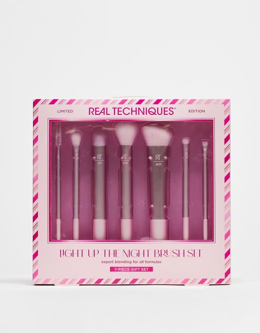 Real Techniques – Light Up The Night – Set med 7 sminkborstar (spara 44%)