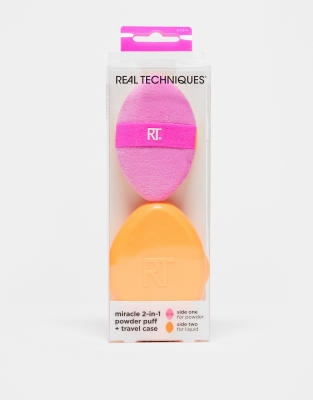 Real Techniques Miracle 2-In-1 Powder Puff + Travel Case