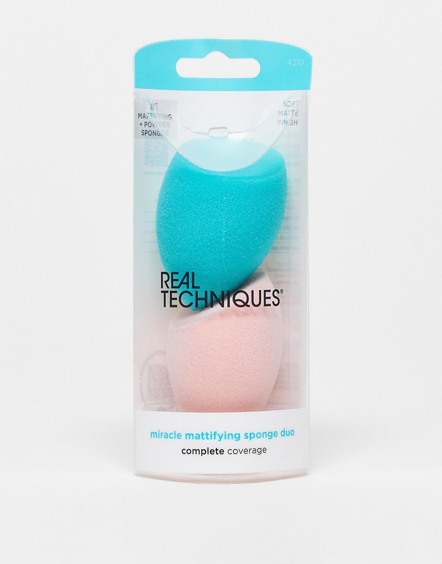 Real Techniques Miracle Mattifying Makeup Sponge Duo-No color