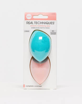 Real Techniques - Miracle Mattifying Sponge Duo - Zwei Make-up-Schwämme-Keine Farbe